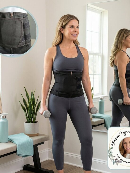 The Good Shaper Other - 🔥 Black Waist Trainer Belt – Tummy Control Slimming Wrap | Sweat Band Belt